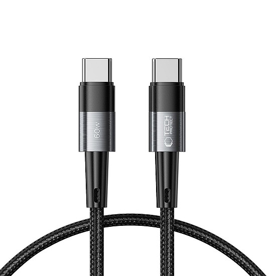 Tech-Protect UltraBoost USB-C / USB-C PD kábel 60W 3A 0.25m - szürke