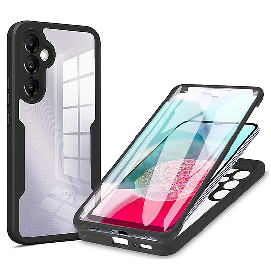 Techsuit - ColorVerse 360 sorozat + képernyővédő fólia - Samsung Galaxy A14 4G / A14 5G - fekete (KF2326769)
