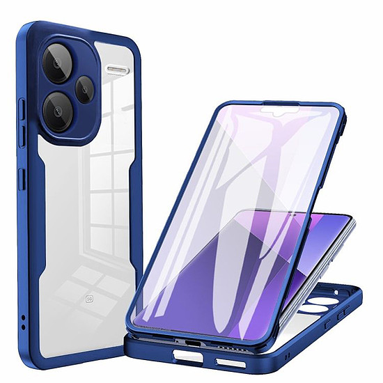 Techsuit - ColorVerse 360 sorozat + képernyővédő fólia - Xiaomi Redmi Note 13 Pro+ 5G - kék (KF2336107)