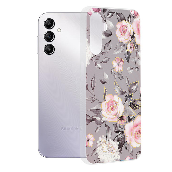 Techsuit - Marble Series - Samsung Galaxy A14 4G / A14 5G - Bloom of Ruth Gray (KF2312197)