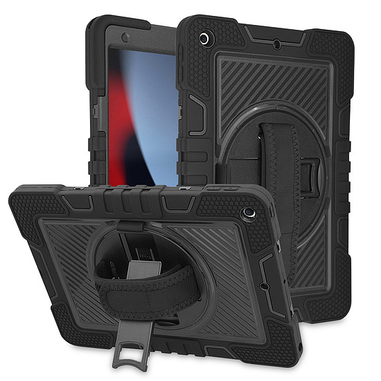 Techsuit - StripeShell 360 - iPad 10,2” (2019/2020/2021) - fekete (KF2312308)