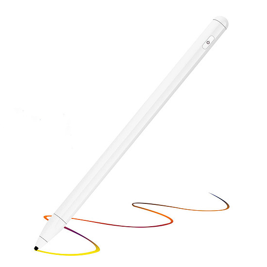 Techsuit - Stylus Pen (P3) - Aktív, alumíniumötvözet, Android, iOS, Microsoft, töltőkábellel - fehér (KF232697)