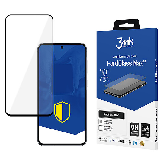 Teljes képernyős edzett üveg 3mk HardGlass Max Black Samsung Galaxy A36 / A56 készülékhez