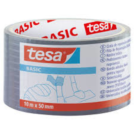 Tesa Basic szövet ragasztószalag 50 mm x 10 fm szürke 58586