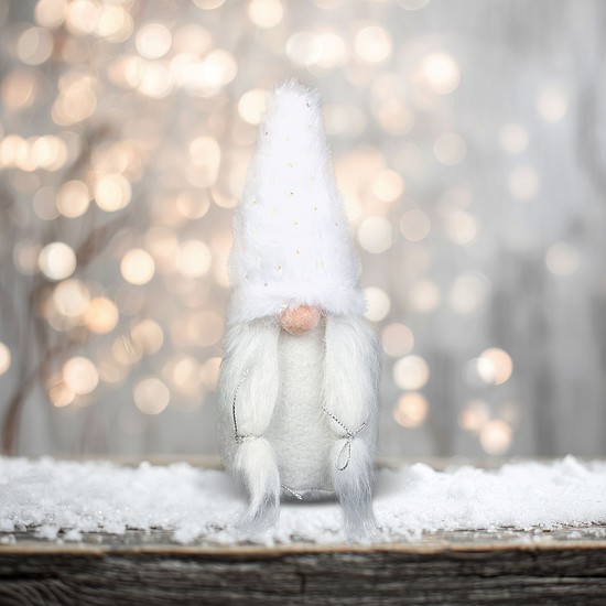 Textil dekoráció - manó - 22 x 8 x 8 cm (59506)