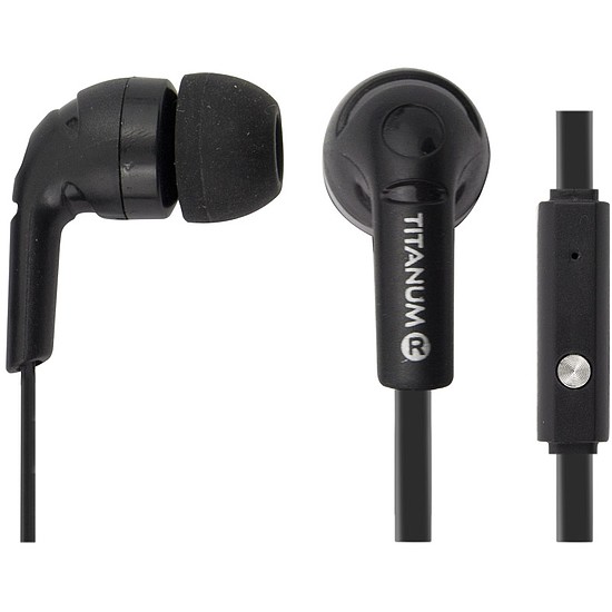 Titanum Mikrofonos sztereó fülhallgató fekete (TH109K)