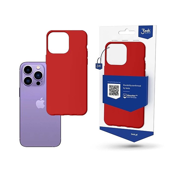 Tok iPhone 14 Pro készülékhez a 3mk Matt Case sorozatból - piros