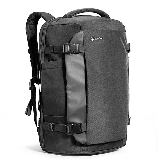 Tomtoc - utazó laptop hátizsák (T66M1D1) - tartós újrahasznosított szövet, 17 perc, 40 l - fekete (KF2313514)