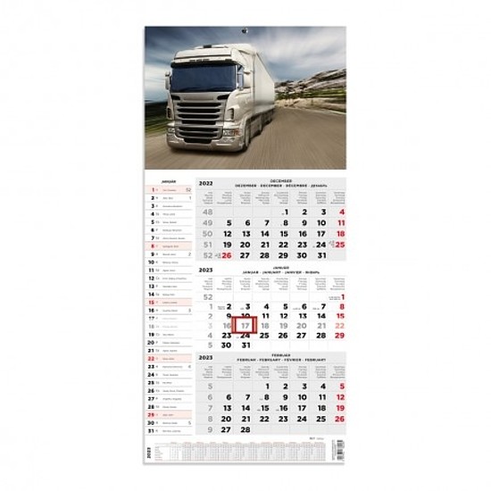 TopTimer képes speditőrnaptár Kamion 290x628 mm 1 tömbből álló 3 hónapos T077