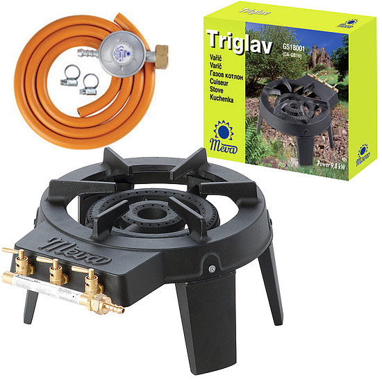 TRIGLAV 9kW 3 égős ipari gáztűzhely