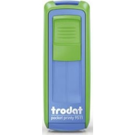 Trodat Pocket Printy 9512 zsebbélyegző önfestékező 47x18 mm zöld-kék