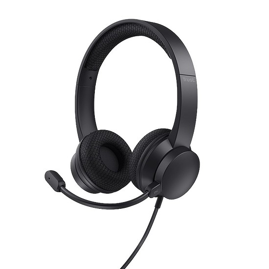 Trust Ayda - Headset mikrofonnal USB-A/USB-C és ENC fekete (25089)