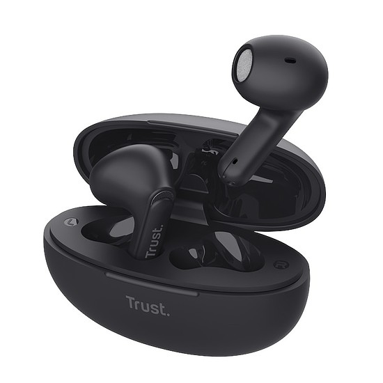 Trust Yavi - Bluetooth TWS vezeték nélküli fülhallgató töltőtokkal és ENC-vel fekete (25298)