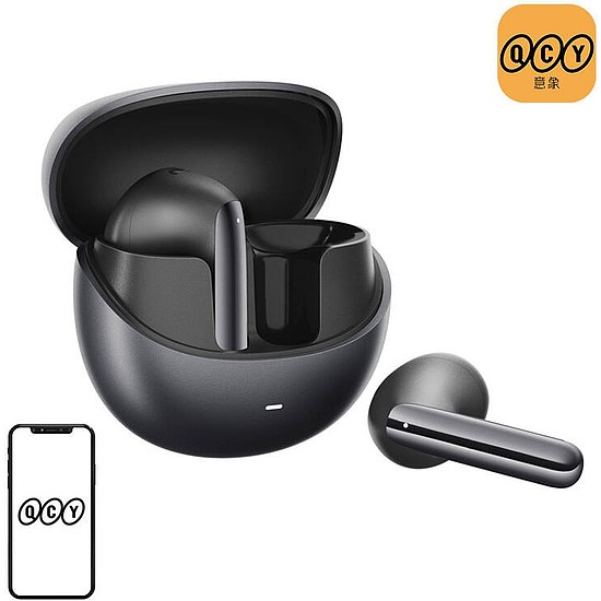 TWS QCY AilyBuds Pro HT10 fejhallgató, ANC fekete (HT10 black)
