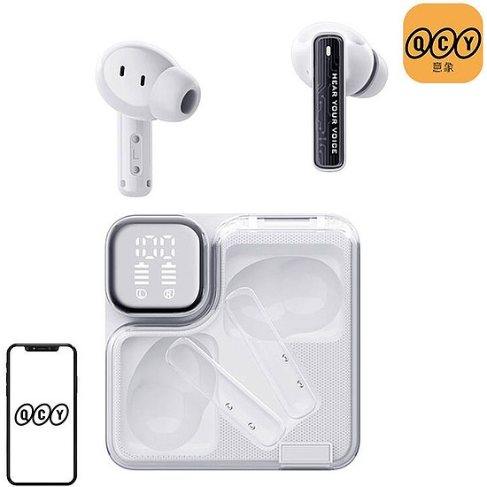 TWS QCY MeloBuds Neo T31 fejhallgató fehér (T31 white)