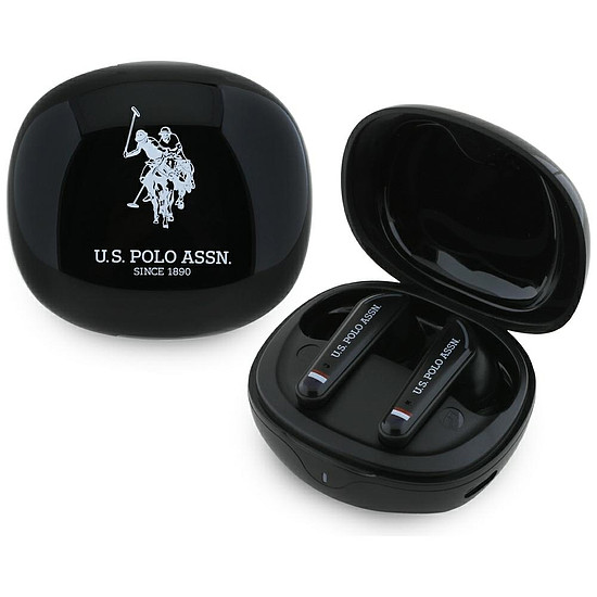 TWS US Polo DH logós Bluetooth fejhallgató - fekete