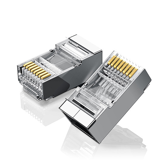 Ugreen 10x csatlakozóvég RJ45 8P8C (UTP Cat. 6 / Cat. 5 / Cat. 5e) ezüst (NW111)