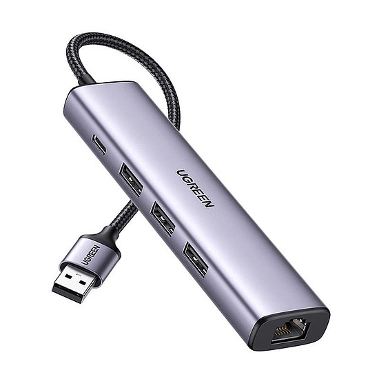 UGREEN 5in1 USB-A 3x USB 3.0 + RJ45 + USB-C adapterre (60554)