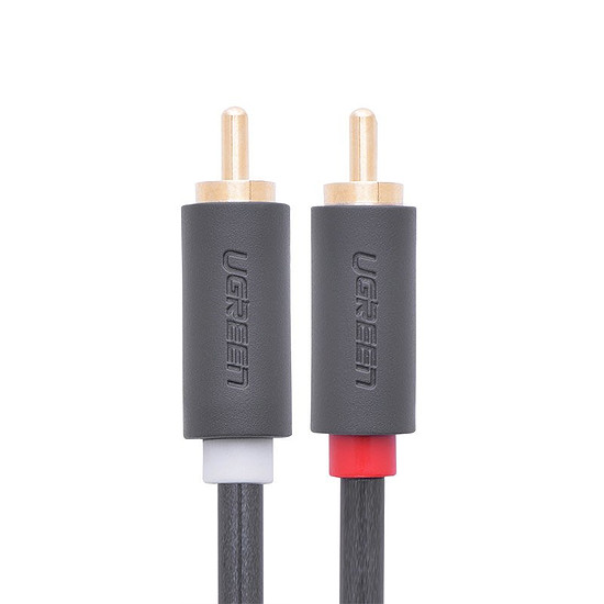 Ugreen AV104 10518 audiokábel 2RCA (dugasz) / 2RCA (dugasz) 2m - szürke