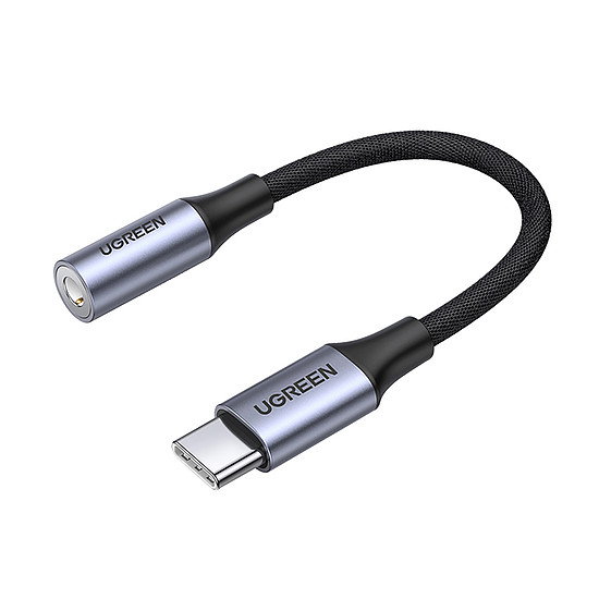 Ugreen AV161 fejhallgató adapter mini jack 3,5 mm (női) / USB-C (férfi) 10 cm - szürke