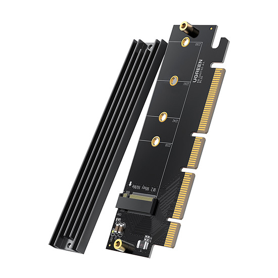 Ugreen bővítőkártya adapter PCIe 4.0 x16 - M.2 NVMe M-Key fekete (CM465)