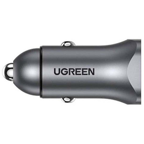 UGREEN CD130 autós töltő, USB-A+PD 3.0, USB-C, QC3.0 30W, szürke (40858)