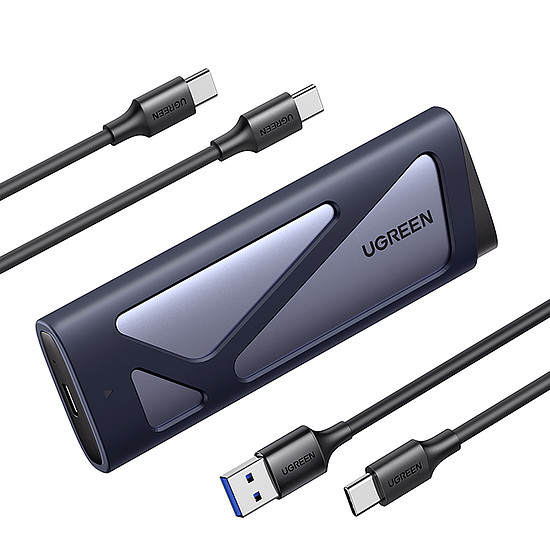 Ugreen CM767 M.2 NVMe/SATA SSD ház - ezüst