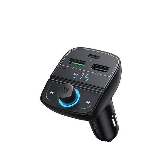 Ugreen FM transmitter, BT 5.0 autós töltő 4,8A fekete (80910)