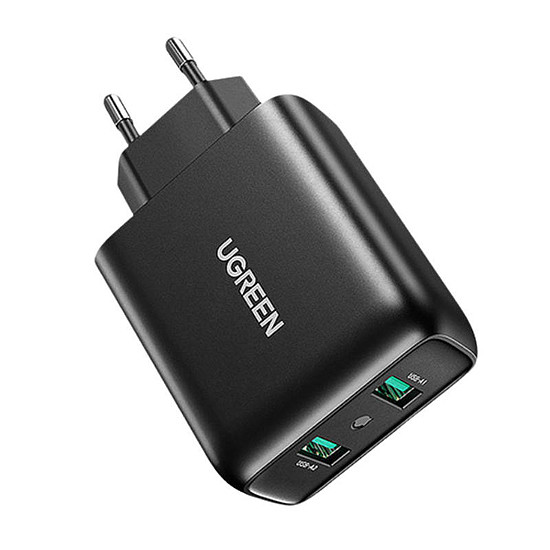 UGREEN Gyorstöltő, 2xUSB-A, 18W, PD 3.0 EU, fekete (10216B)