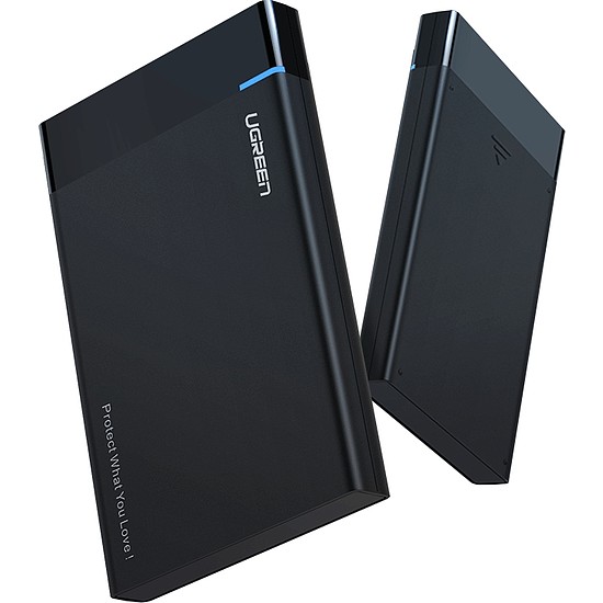 UGREEN US221 2,5 HDD / SSD külső ház, SATA 3.0, USB-C, 50 cm, fekete (50743B)
