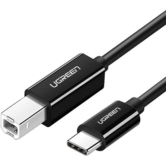 UGREEN US241 Nyomtatókábel USB-C 2.0 és USB-B, 1 m fekete (80811)