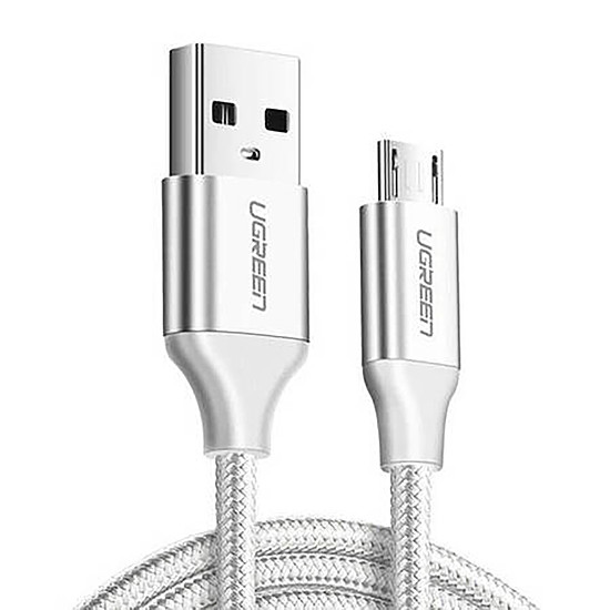 Ugreen US290 60153 USB-A / micro USB 2.4A 2m kábel - fehér
