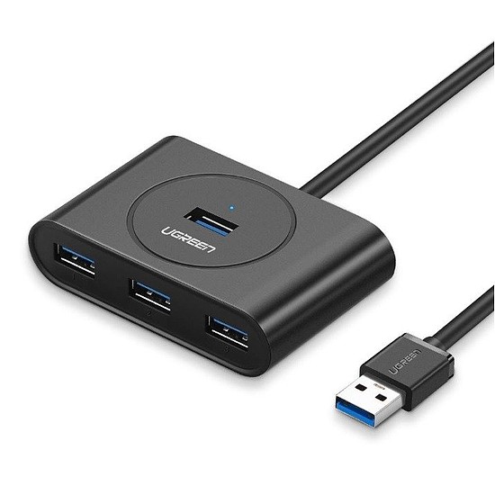 UGREEN USB 4 az 1-ben USB 3.0 hub 0,5 m, fekete (20290)