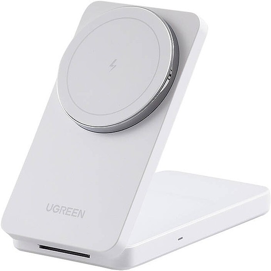 Ugreen W528 2 az 1-ben induktív töltő iPhone-hoz, AirPods, 20W fehér (45055)