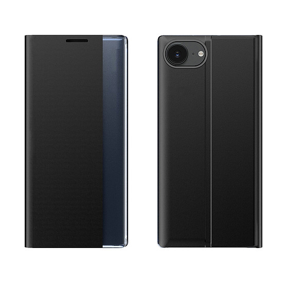 Új alvótok iPhone 16e kihajtható tok állvánnyal - fekete