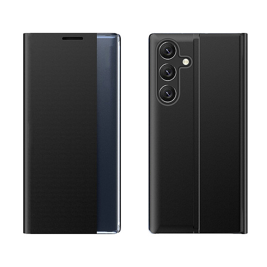 Új Sleep Case flip tok állvány funkcióval Samsung Galaxy A26 készülékhez - fekete