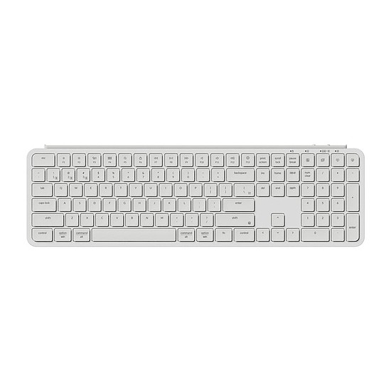 Ultra Slim Keychron B6 Pro 2.4G vezeték nélküli billentyűzet (fehér) [B6P-K8].