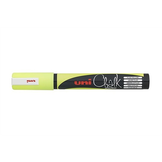 UNI Chalk PWE-5M folyékony krétamarker fluor sárga 1,8-2,5mm