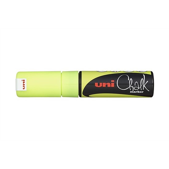 UNI Chalk PWE-8K folyékony krétamarker fluor sárga 8mm