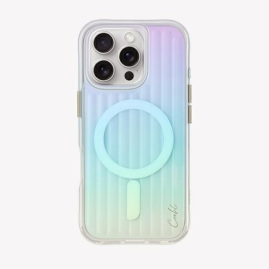 Uniq Coehl lineáris mágneses töltőtok iPhone 16 Pro telefonhoz - Irizáló