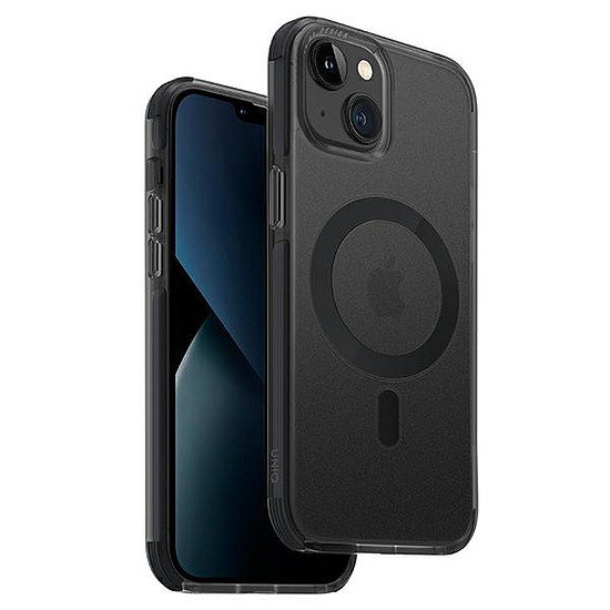 Uniq Combat tok iPhone 14 Plus / 15 Plus 6.7" Magclick Charging fekete/beton charge