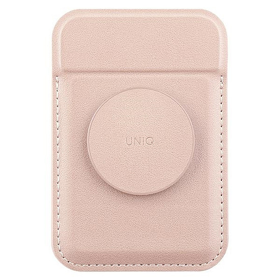Uniq Flixa mágneses kártyatartó pénztárca állvánnyal, rózsaszín/pirosas rózsaszín, MagSafe