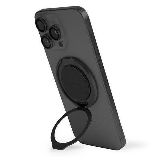 Uniq Gripfit 360 mágneses tartó és kihajtható állvány mágneses tartó fekete/éjfekete