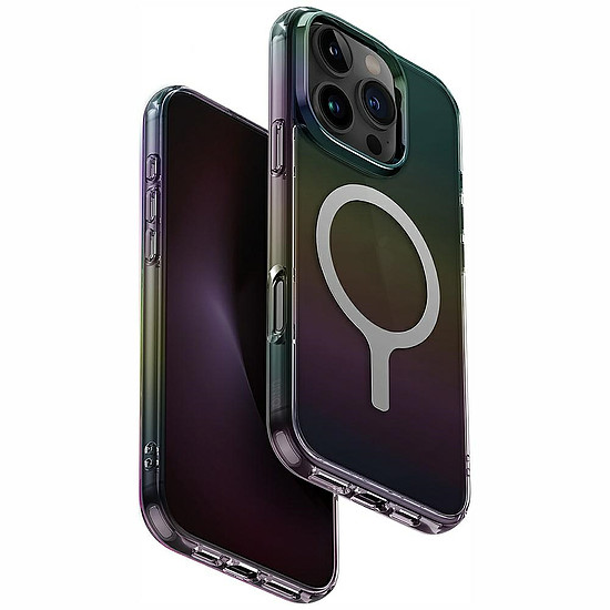 Uniq Iridescia Magclick töltőtok iPhone 16 Próhoz - fekete