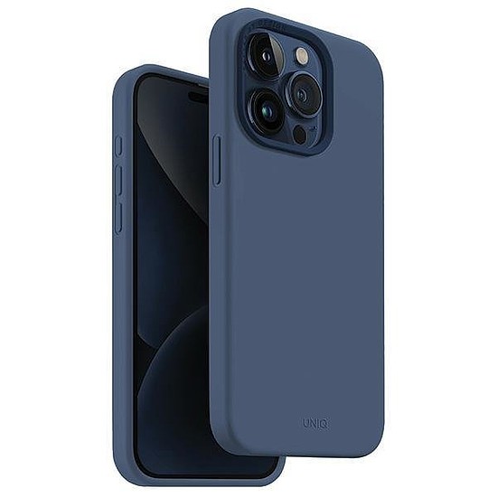 Uniq Lino Hue iPhone 15 Pro 6.1" tok Magclick Charging sötétkék/tengerrészkék