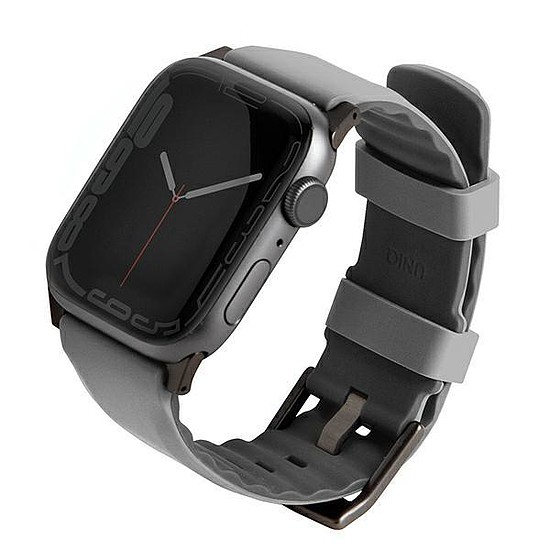 UNIQ Linus Apple Watch Series 4/5/6/7/8/SE/SE2/Ultra szíj 42/44/45mm. Airosoft szilikon szürke/krét szürke