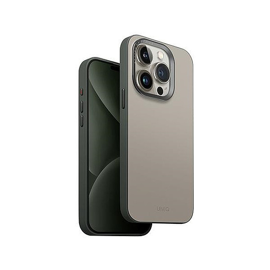 Uniq Lyden DS iPhone 15 Pro Max 6.7" Magclick töltőtok bézs-zöld/elefántcsont-zuzmózöld