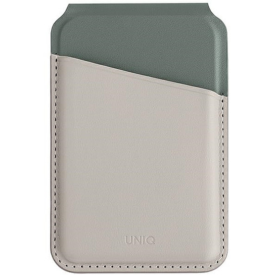 Uniq Lyden DS mágneses RFID pénztárca telefontartóval - bézs és zöld
