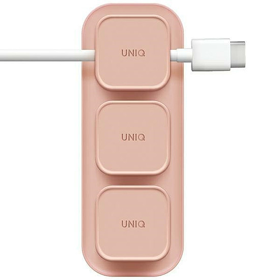 Uniq Pod Mag mágneses kábelrendező + talp Rózsaszín/Piros