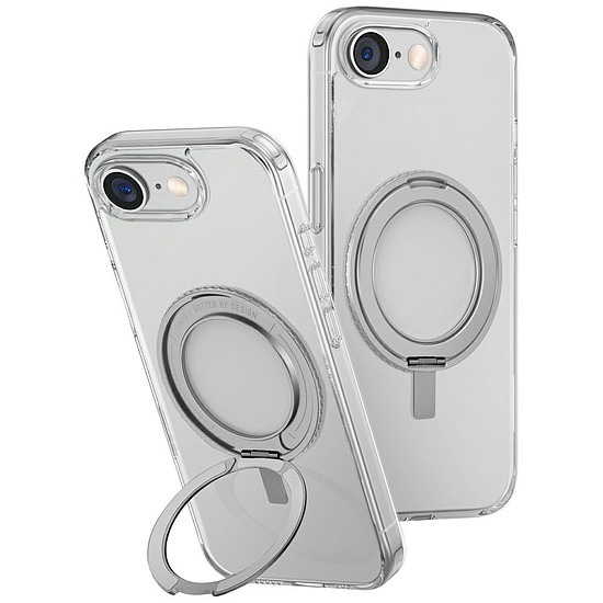 Uniq Swivix 360 fokban forgatható, kihajtható tok iPhone 16e-hez - átlátszó